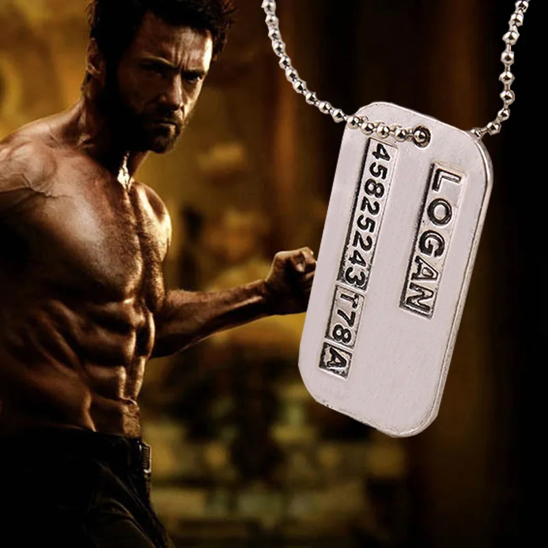 Collana Wolverine X-Men Con Doppio Ciondolo - Catena In Metallo Regolabile 21-50 Cm, Per Fan Marvel