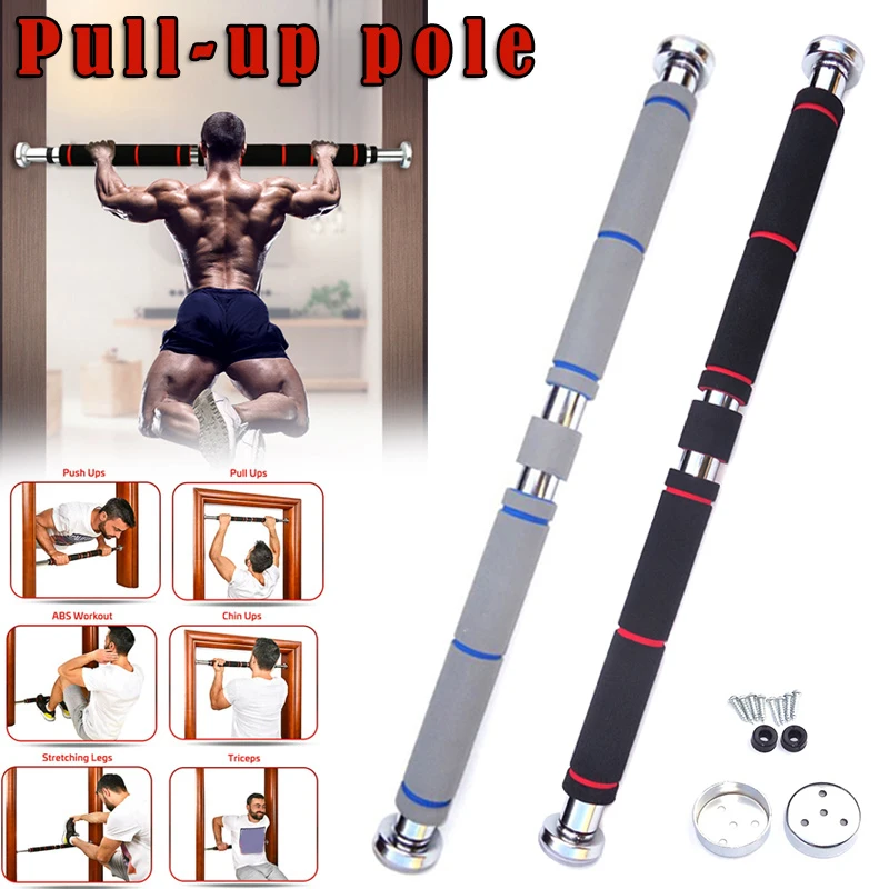 200kg 도어 수평 바, 60-100cm 강철 조정 가능한 훈련, 가정 체육관 운동 스포츠 피트니스 풀업 바 장비 