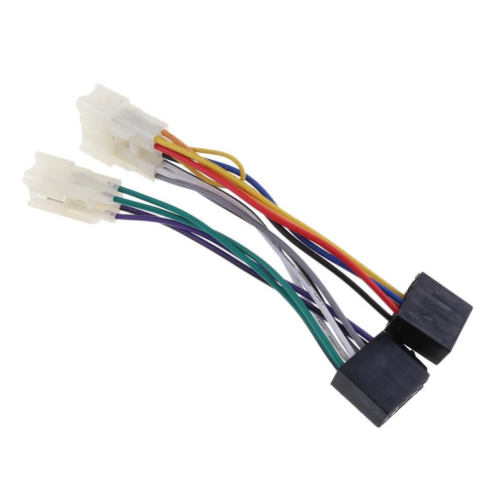 

For Toyota Yaris ISO Lead Wiring Stereo Head Unit Harness Adaptor Convert Vehicle Power Amp Speaker Wiring Connectors 2019 NEW