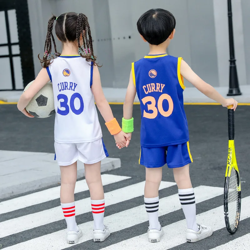 NBA Children Basketball Clothes Suit BOY'S Summer Vest Two-Piece Set School Costume Jersey New Multi