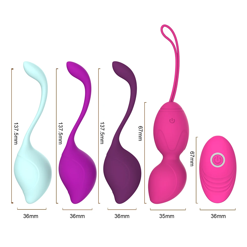 5pcs Safe Silicone Smart Ball Kegel Ball Vibrating Jumping Eggs Ben Wa Balls For Women Vagina Tighten Exercise Adult Sex Product