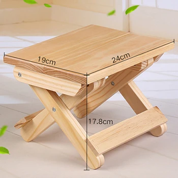 

Outdoor Fishing Stable Easy Clean Anti Rust Camping Chair Smooth Portable Wooden Folding Stool Heavy Duty Home Wear Resistant