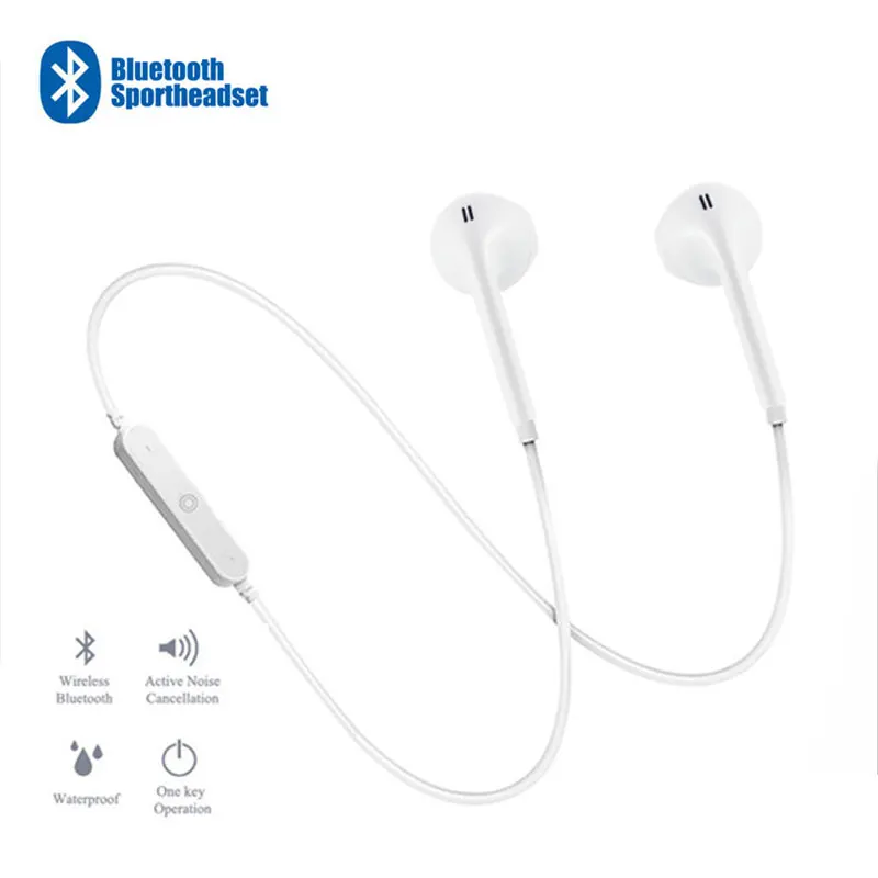 White Беспроводные спортивные Bluetooth наушники с микрофоном, наушники с громкой связью, бас, стерео, музыкальные наушники с шейным ремешком для huawei mate 20 lite - Цвет: White