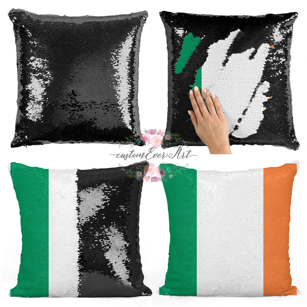 

Ireland Personalized custom picture pillow coverï¼Œhome pillow reversible mermaid sequin pillow case cover