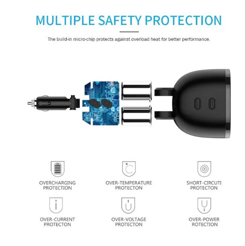 2 USB Автомобильное зарядное устройство цифровой 3.1A мобильный телефон зарядное устройство адаптер питания с 2 прикуривателем зарядное устройство для всех телефонов