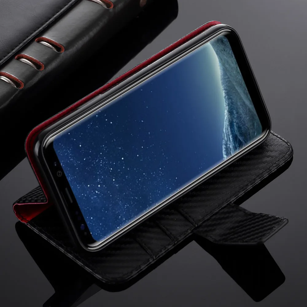 Роскошные углеродного волокна Чехол-портмоне с откидной крышкой чехол для телефона для samsung Galaxy S9 плюс S10 S10E из искусственной кожи чехол для samsung S8 S6 S7 Edge Note 9