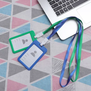 

9pcs Badge Holder Transparent Detachable Plastic Durable Pass Card Holder Business Card ID Card Holder for Company Factory Schoo