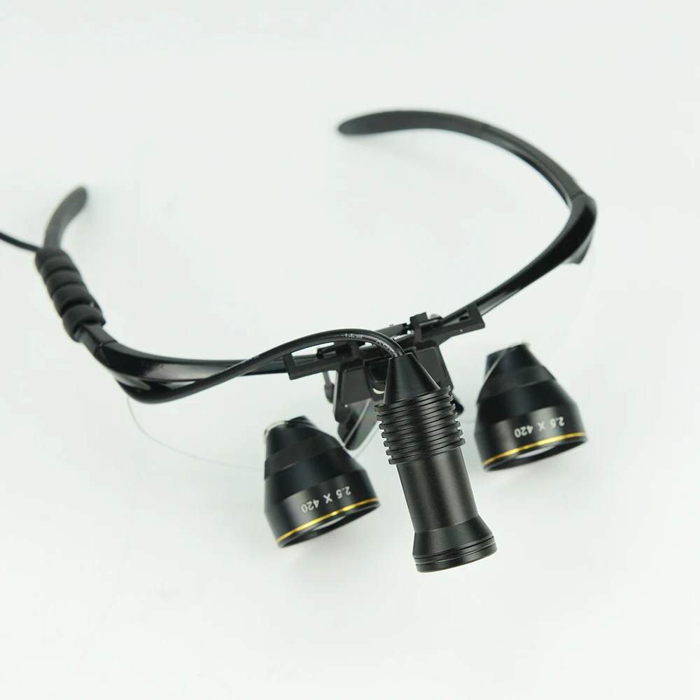 Высокое качество перезаряжаемый светодиодный светильник зубная Лупа головная лампа для очков Лупа зажим светильник с черной защитной коробкой