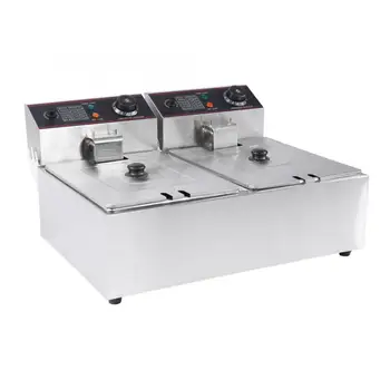 

EU Plug Commercial Professional 12L Stainless Steel Double DeepTank Electric Fryer 2020