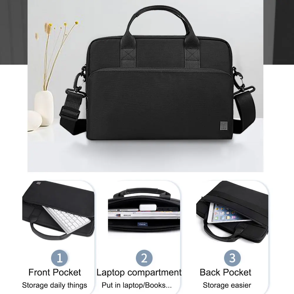 

WiWU Laptop Briefcase for MacBook Pro 16 Inch Large Capacity Laptop Bag 14 Shockproof Notebook Carry Bag for MacBook Pro 13 Air