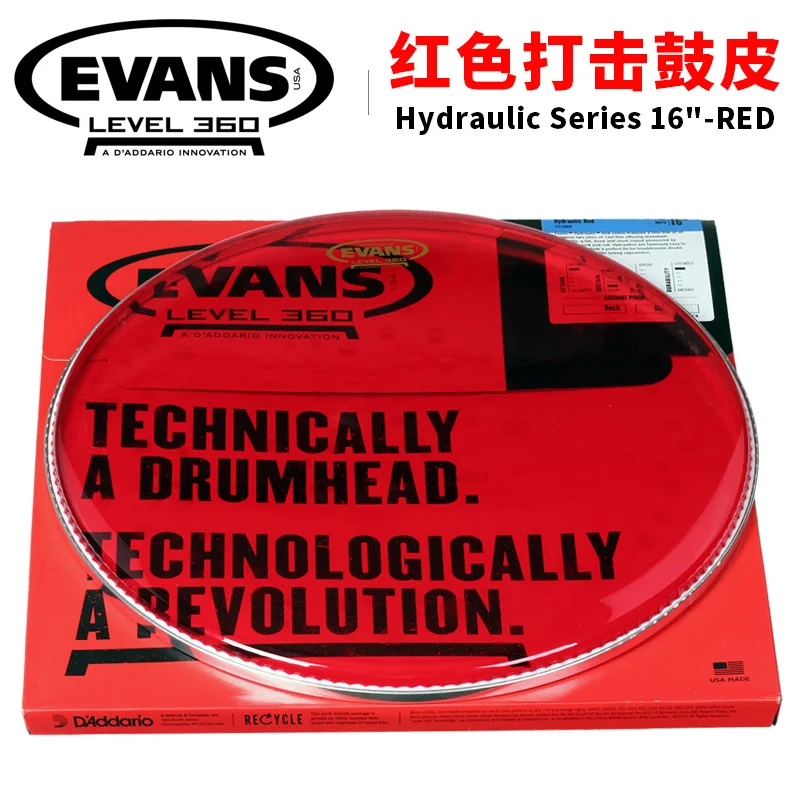 

D'addario Evans 16" Hydraulic Red Tom Head (TT16HR) Tom Batter Drumhead