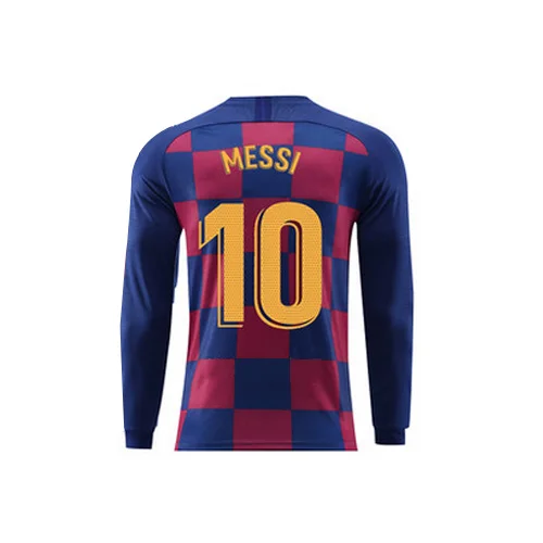 / Messi Camiseta, модная мужская одежда, футболка Griezmann, S-2XL, Barcaed de Jong Home, топы с длинными рукавами, Джерси - Цвет: 1920 Away Blank