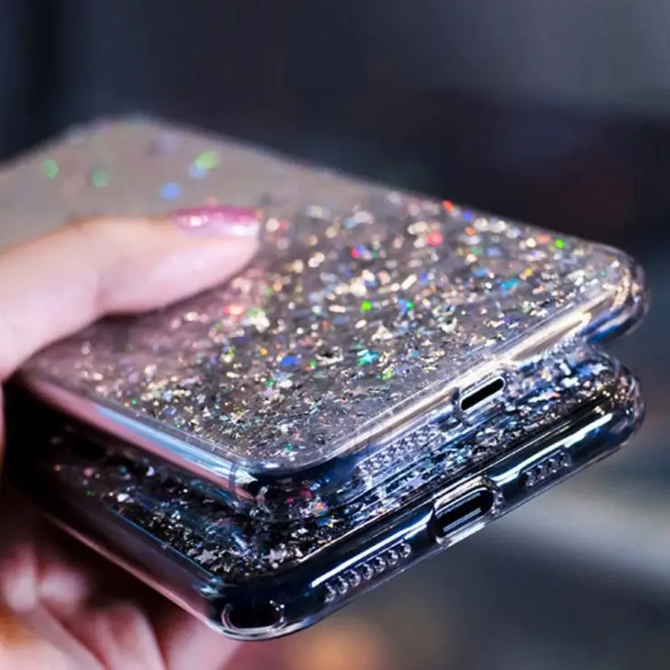 20PCS High-Quality Bling Soft TPU Glittering Smooth Phone Cases