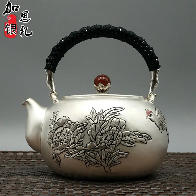 

Teapot, portable kettle, silver teapot, hot water teapot, 900ml water, Kung Fu tea set.