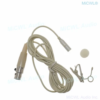 

Beige 4Pin 3Pin Omnidirectional Tie Clip Lavalier Microphone for AKG Shure Samson Condenser Lapel Wireless TA3F TA4F