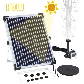 

Outdoor Water Fountain Pond Swimming Pool Patio Decorative Solar Powered Fountain with 8 Nozzles