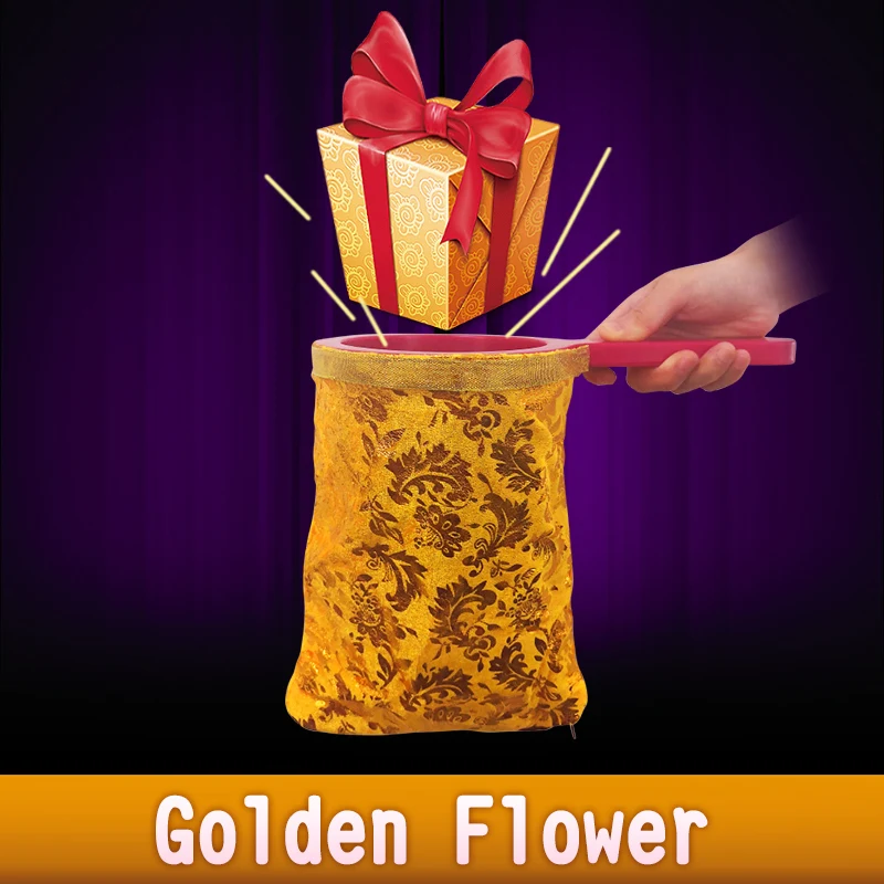 Волшебная TricksToys изменения мешком начинающих маг Опора волшебное универсальная сумка разных цветов детские игрушки делают вещи появляются или исчезают - Цвет: Gold flower