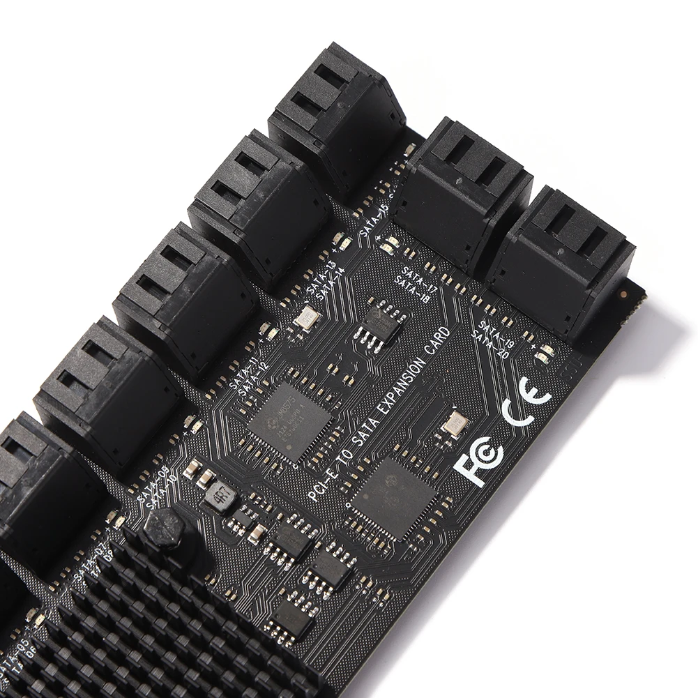 SA3112J PCIe Adapter - 20-Port PCI-Express X1 to SATA 3.0 Controller Expansion Card with 6Gbps High-Speed Mining Riser Description Image.This Product Can Be Found With The Tag Names Pci e sata controller card, Pci sata3 0 expansion card, Pcie sata 6g expansion card, Pcie sata controller card