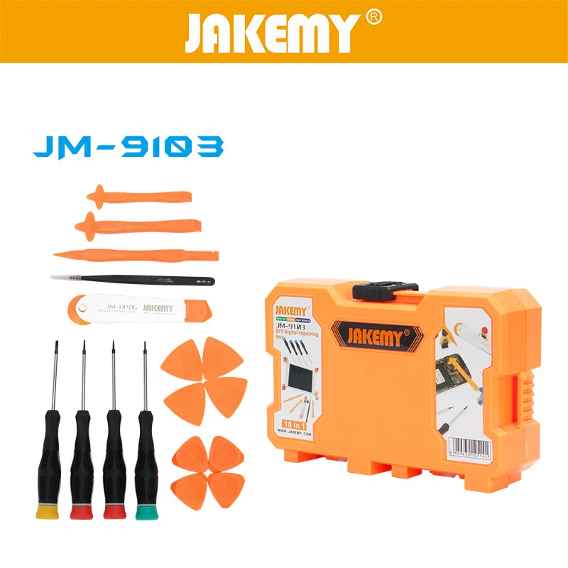 JM-9103 18 в 1 Набор инструментов для ремонта мобильных телефонов Набор отверток Набор инструментов для открытия для мобильного телефона набор ручных инструментов с высоким качеством