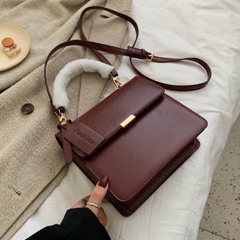 

Vintage Fashion Female Plush Tote Bag 2019 New high quality PU Leather Women's Designer Handbag Casual Shoulder Messenger Bag