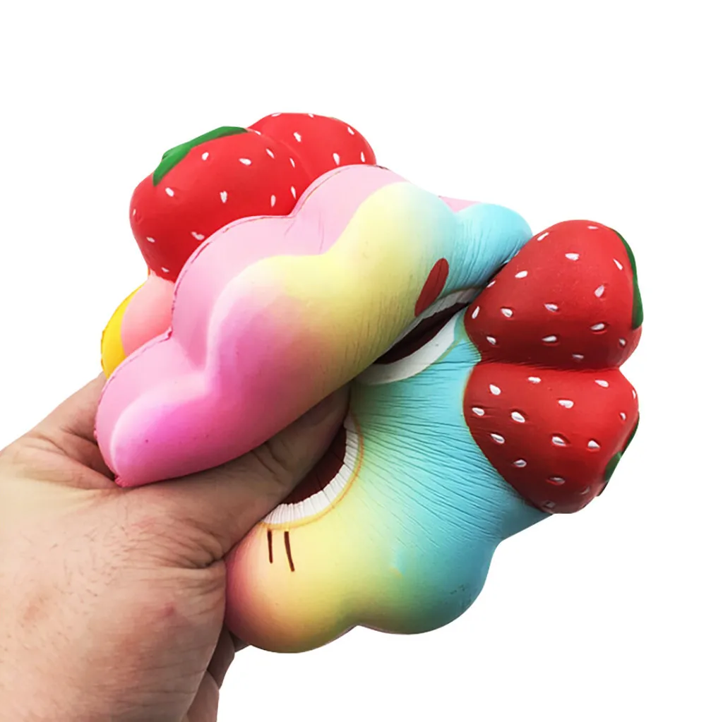 Cartoon Strawberry Cake Slow Rising Decompression Toy mood Cure Gifts Stress Relief novelty Fun Toys Gift for Children #B