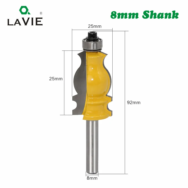 

8mm Shank Molding Router Bit Line Face Cutter for Wood Architectural Cemented Carbide Milling Cutter Woodworking Tools