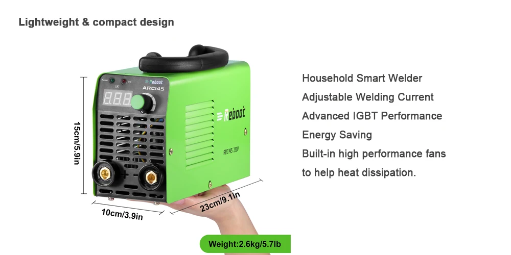 Stick сварочный аппарат ARC сварочный аппарат 145A AC 110 V/220 V MMA ИНВЕРТОР ДВОЙНОЙ вольт миниатюрный сварочный аппарат 1/16~ 1/8 дюймов портативный электрод