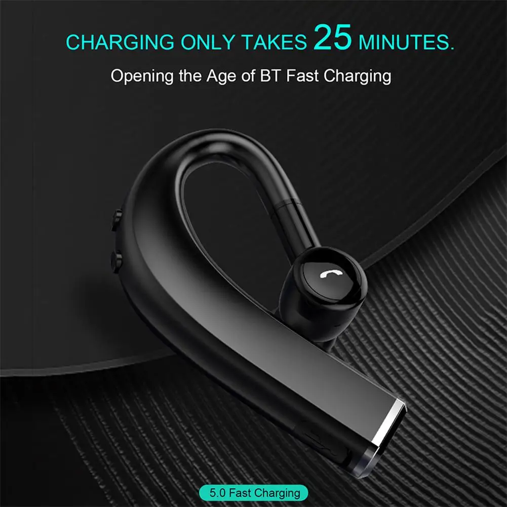 180 Rotating Noise Reduction Wireless Earphones Over Ear Bluetooth Stereo Driving Headset with Mic for Android iOS iPhone