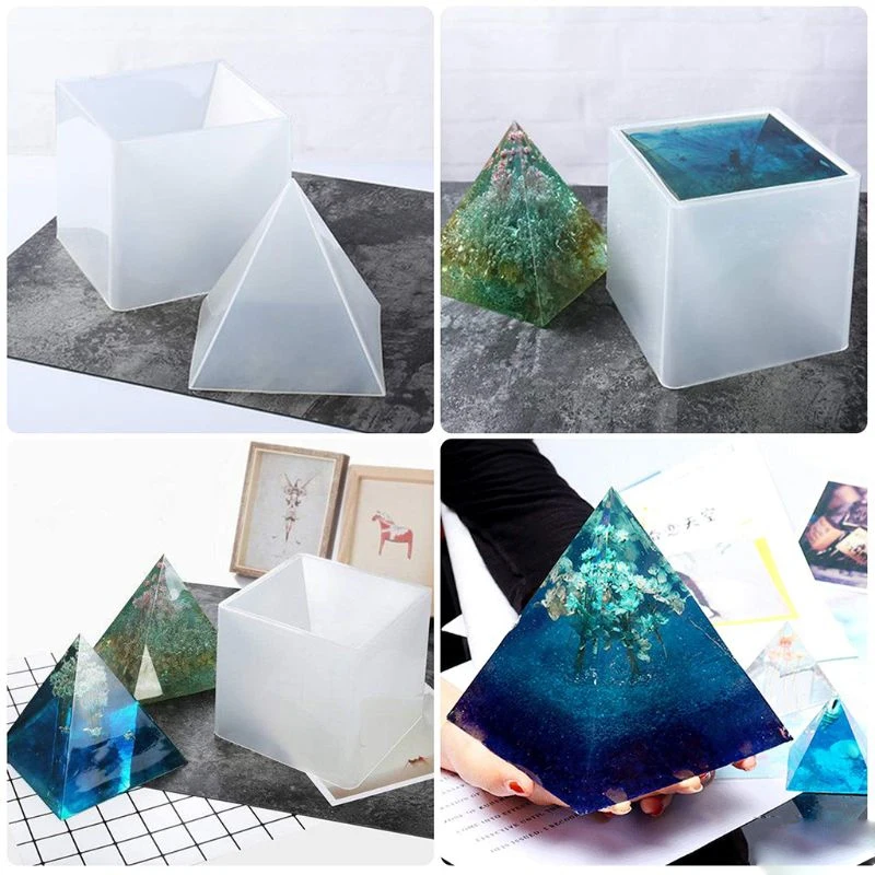 DIY Large Pyramid Resin Mold Casting Silicone Jewelry Molds Tree of Life Orgonite Pyramid Mold