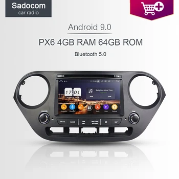

PX6 2 din Android 9.0 8 Core 64G+4GB RAM Car DVD Player For Hyundai I10 2014-2017 GPS Glonass Map autoradio wifi car radio 4.2