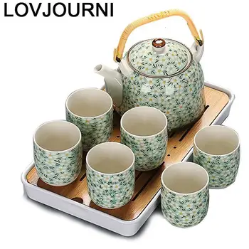 

Ev Dekorasyon Aksesuarlar Keukenhulpjes Shabby Chic Mutfak Aksesuarlari Teapot Gongfu Kung Fu Teaware China Pot Chinese Tea Set