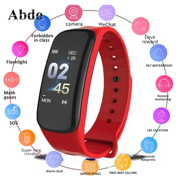 

2020 New Smart Band C1 Plus Smart Watch Fitness Tracker IP67 Waterproof Heart Rate Monitor Blood Pressure SmartWatch Men Women