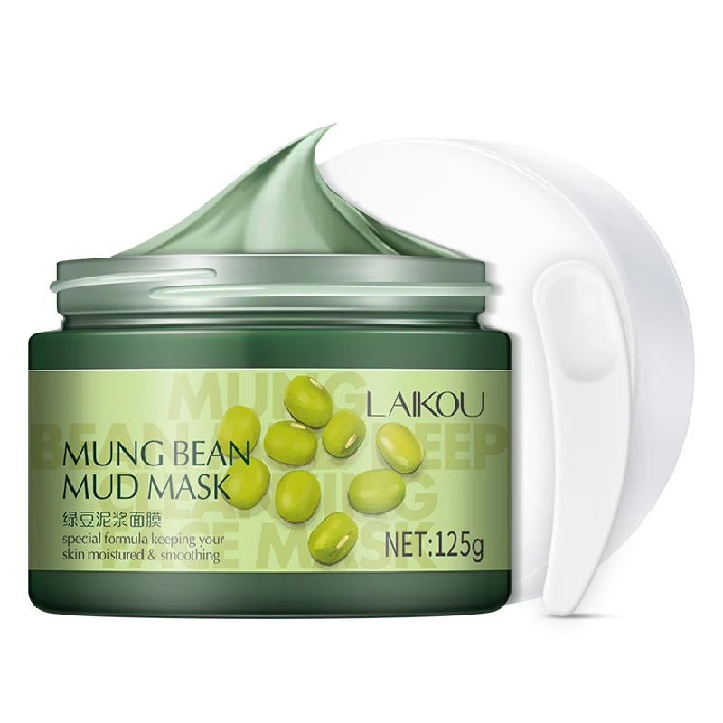 Маска для лица Mung Bean Mud Masks маска для лица увлажняющая против акне удаление масло против угрей-контроль сужение пор уход за кожей лица