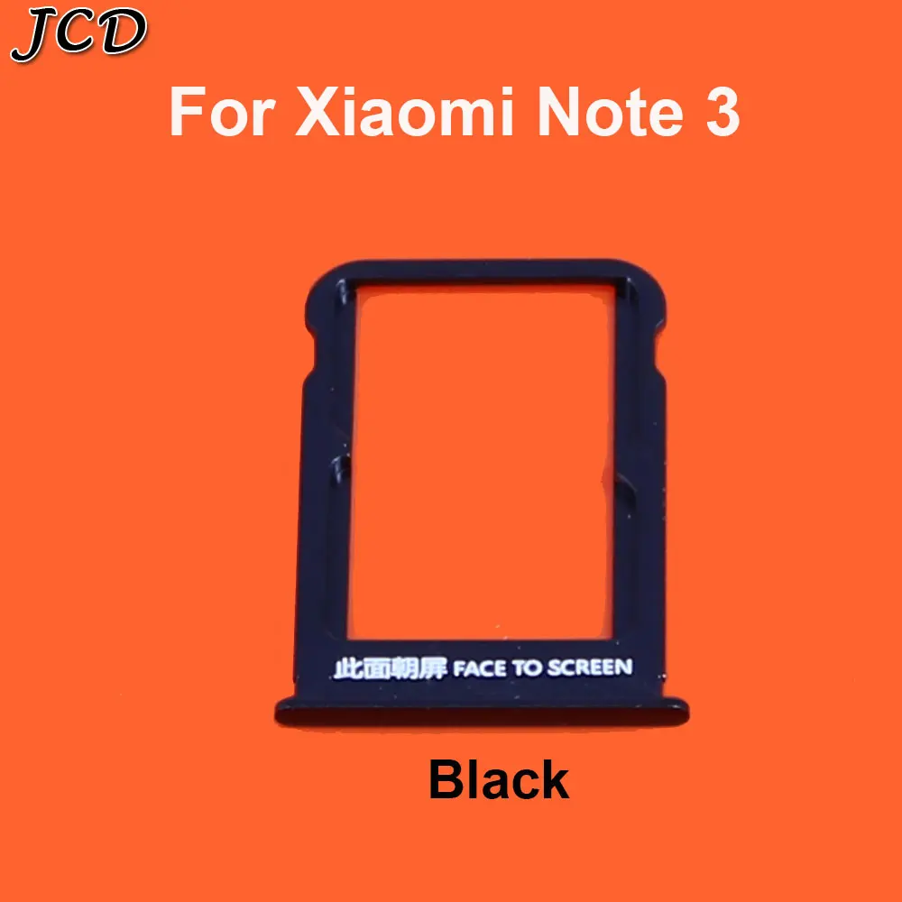Black JCD Адаптеры для sim-карт Note3 для Xiaomi Mi Note 3 сим-карты слот, разъем для лотка держатель адаптеров запасная часть телефона Корпус Запчасти - Цвет: Black
