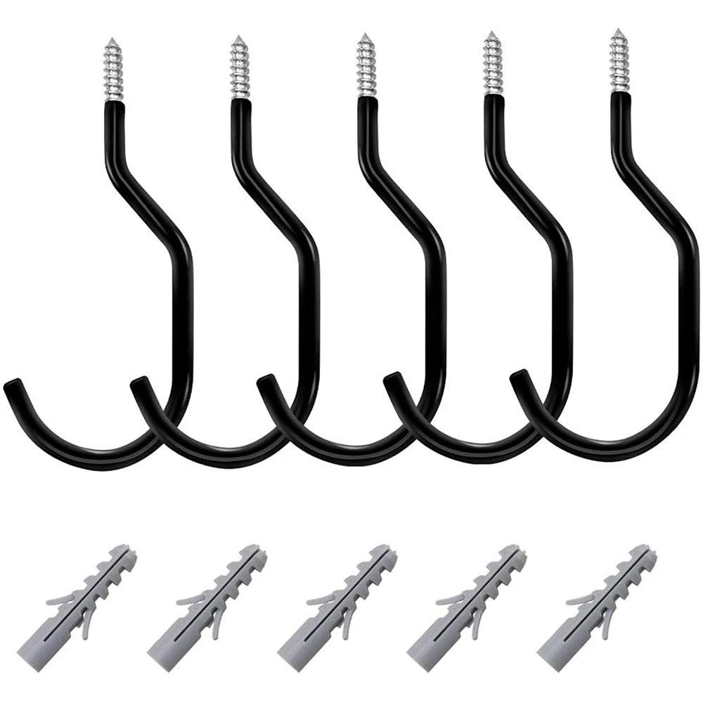 4 Crochets Muraux Garage Robustes - Support Pneus Et Vélos Jusqu'à 15kg | Rangement Mural Pour Outils