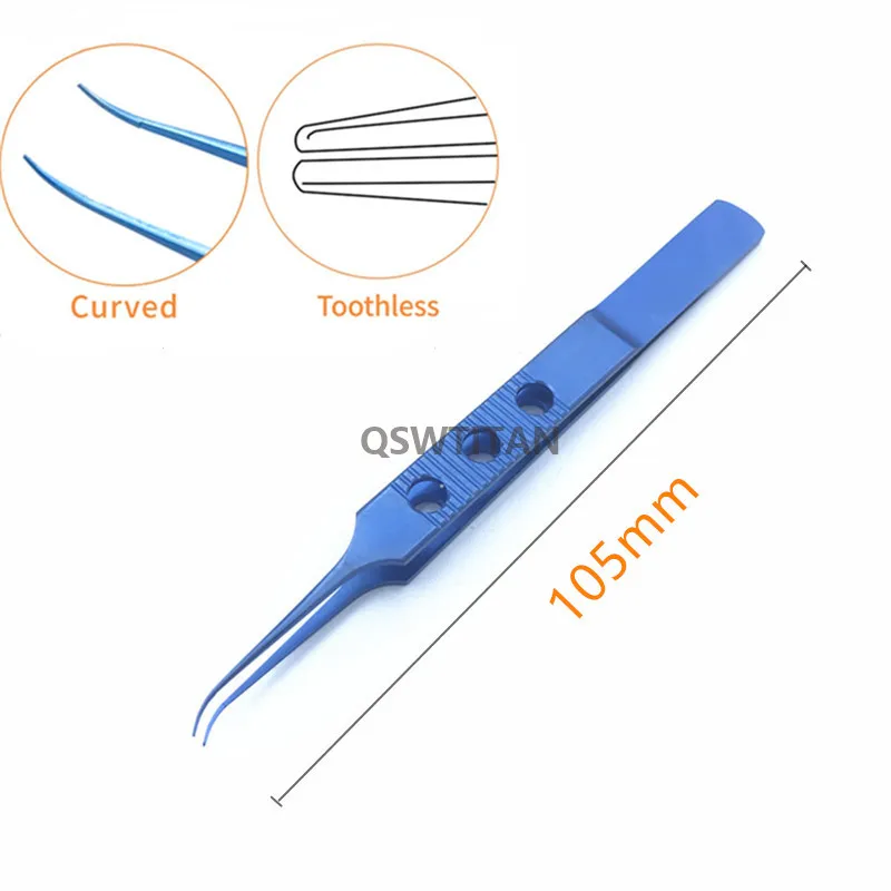 Eyelid Tweezers 11cm ophthalmic microsurgical instruments Ophthalmic forceps with hook platform