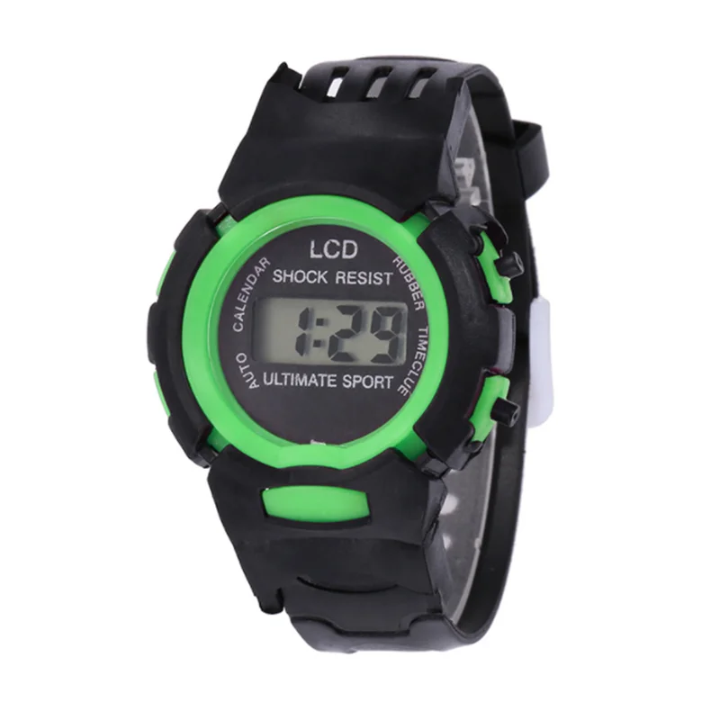Детский светодиодный электронный цифровой часы для мальчиков и девочек, спортивные детские часы для студентов, модные детские наручные часы в подарок