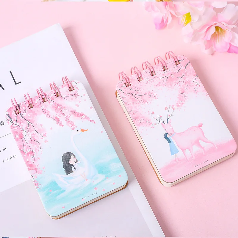 Переносная карманная катушка, это розовое сердце для девочки, мини блокнот для заметок, может переносить блокнот, школьные офисные принадлежности, высокое качество, Новое поступление