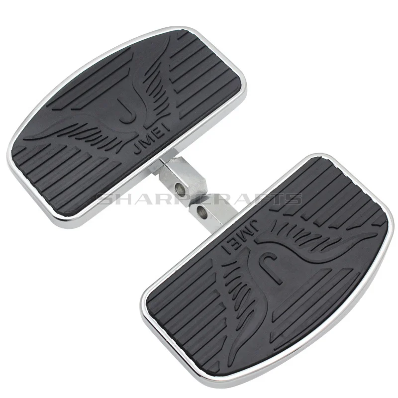 

204MM Driver Front Rider Foot Pegs Floorboards Footboard Motorcycle For KAWASAKI Vulcan VN 800 400 Classic Custom Eagle Pattern
