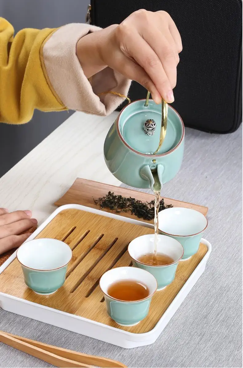 Puer Bandeja Para Servir китайский контейнер стол Juego De Te Chino высокие аксессуары бамбуковый Gongfu кунг-фу китайский поднос для чая