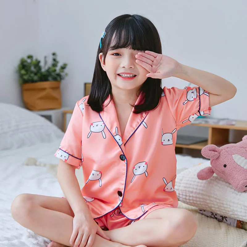 Children's Pajamas Set Summer Baby Suit Kids Clothes Toddler Boys Girls