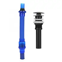 Ванная комната Кухня Латунь черный умывальник слив воды стопор в сборе с переливом