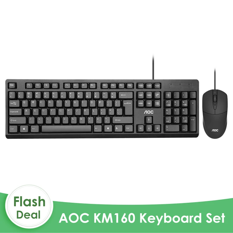 

Home Office Keyboard Mouse Set for Computer PC USB Accessories Optiocal Mouse 1200dpi Gaming Keyboard 104 Keys Matte Mouse