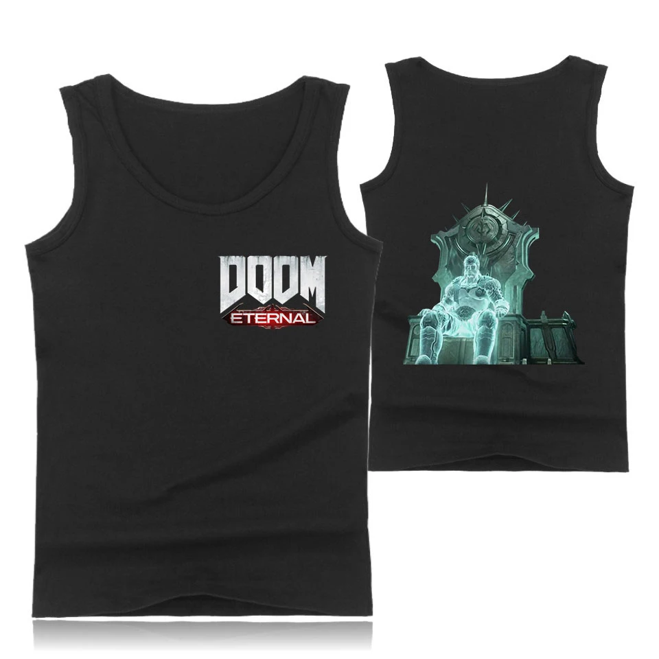 doom eternal Summer cotton sleeveless Tank Tops men's sports vest training sweat-absorbent round neck vest bottoming shirt doom eternal Summer cotton sleeveless Tank Tops men's sports vest training sweat-absorbent round neck vest bottoming shirt