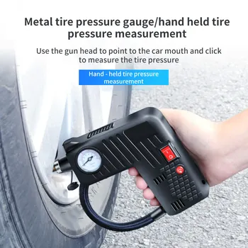 

Tire Inflator Portable Car Air Pump DC 12V 80W Emergency Tool Electric Air Compressor Pump Inflator for Car Motorcycles Bicycle