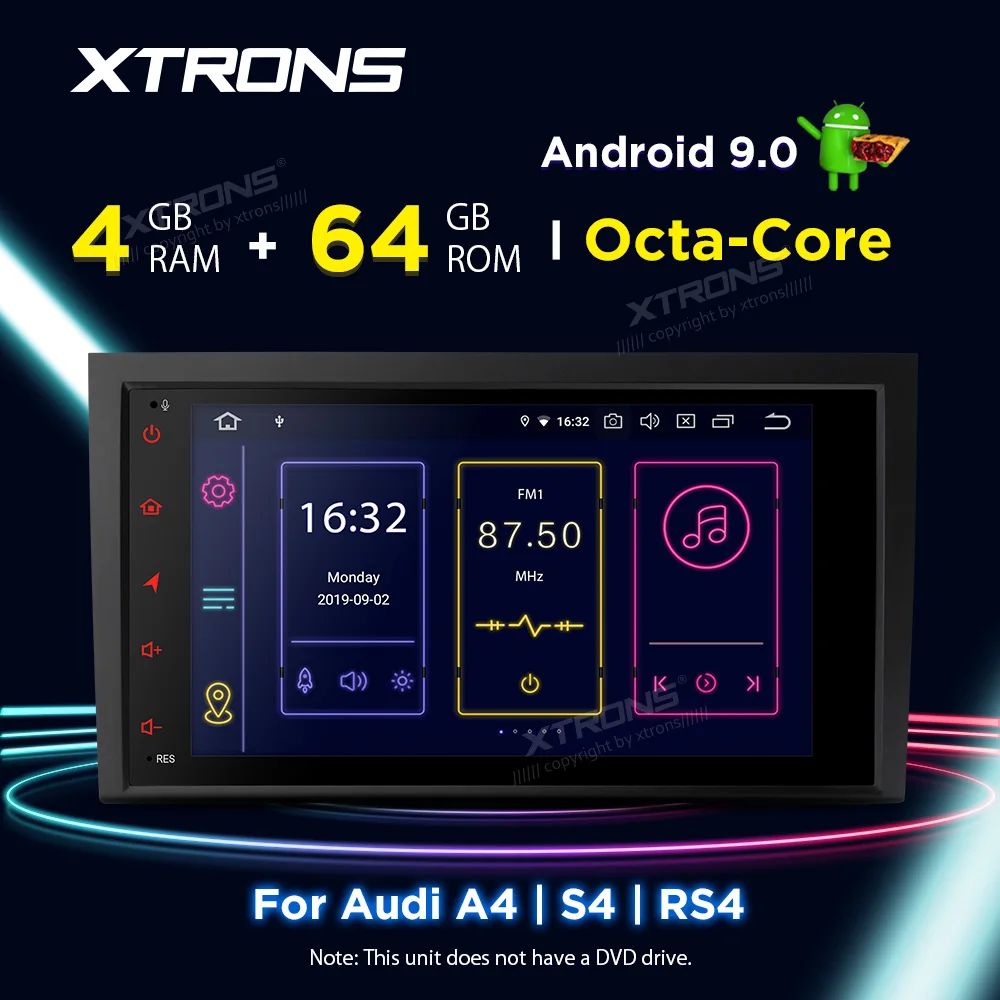 Автомобильная Мультимедийная система XTRONS 8 дюймов Android 9 0 Восьмиядерный Plug Play для