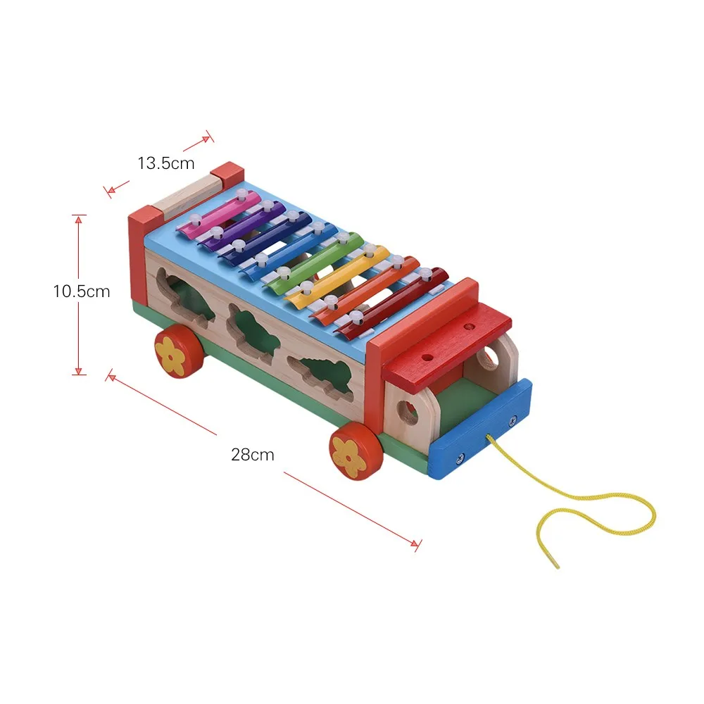 8 нот ксилофон Glockenspiel 7 милые животные-образные блоки развивающая игрушка для детей Детские игрушки
