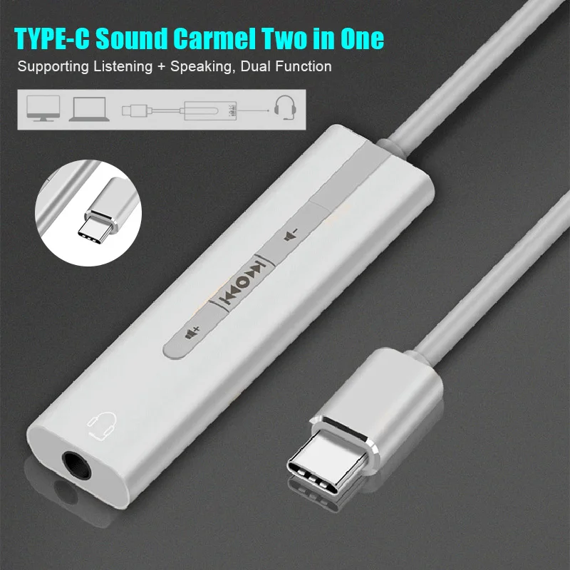 Type-c одно отверстие 7,1 канал внешняя звуковая карта Аудио разъем для наушников микрофонный адаптер GDeals