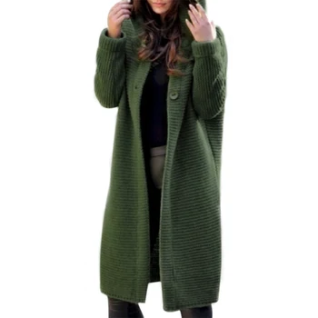 

Autumn and winter fashion casual ladies' clothing long temperament solid color cotton vitality sweater cardigan coat clothes