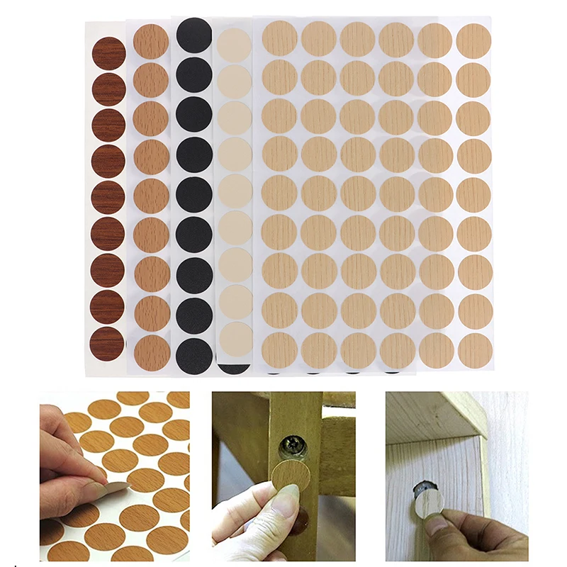 1 лист саморезы крышки наклейки Клейкие декоративные пленки мебельные дерево